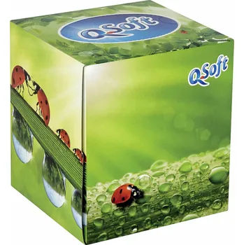 Papírový kapesník Q Soft papírové kapesníky Beruška 3-vrstvé kostka, 60 ks