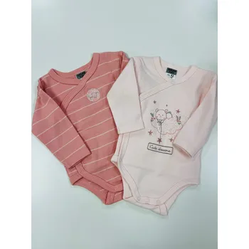 Kojenecký body Jacky Body s dlouhým rukávem ,2pack růžový Velikosti: 62