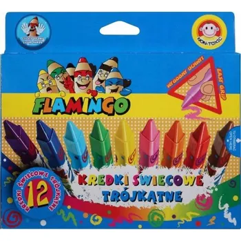 Pastelka Voskovky trojhranné 12 barev Flamingo