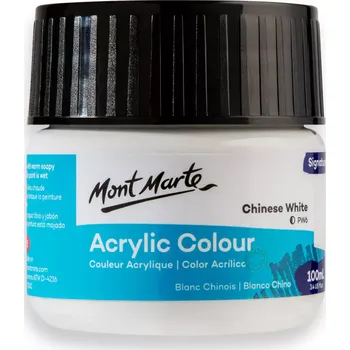 Speciální výtvarná barva Akrylová barva Mont Marte Signature Čínská běloba 100 ml