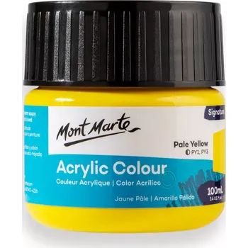 Speciální výtvarná barva Akrylová barva Mont Marte Signature Žlutá světlá 100 ml