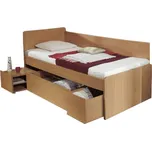 Postel s úložným prostorem, buk, 90x200, OTO