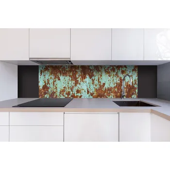 Obklad DIMEX | Dibond za kuchyňskou linku DBW-18060-268 | 180 x 60 cm | Rez na starém barevném kovu + Dibond deska za kuchyňskou linku DIMEX v rozměru 180 x 60 cm, motiv Rez na starém barevném kovu