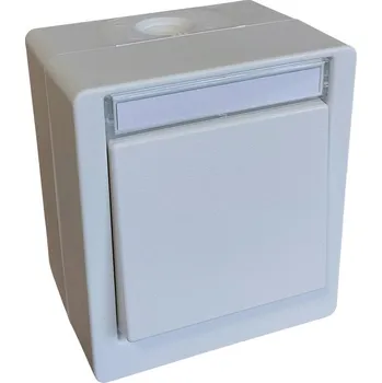 vypínač N & L 27720 Střídavý přepínač kompletní sada Na omítku bílá 1 ks