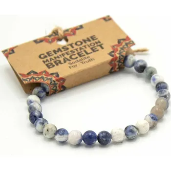 Drahý kámen Ancient Wisdom Náramek s drahými kameny pro manifestaci Pravda Sodalit