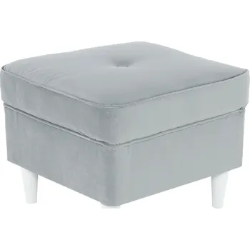 Taburet, světle šedá / bílá, RUFINO 3 NEW