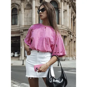 Dámská halenka Dámské tričko AYUBAS RY2646 Barva: Růžová, Velikost: ONE SIZE