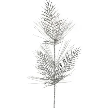 Vánoční dekorace ArtFir Vánoční větvička 72 | stříbrná 55 x 20 cm