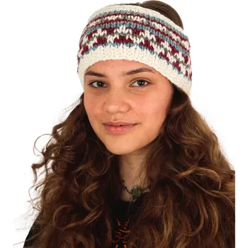 Zimní čelenka Vlněná pletená čelenka Araceli Snowfall
