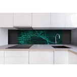 DIMEX | Dibond za kuchyňskou linku DBW-18060-281 | 180 x 60 cm | Tmavě zelená mramorová textura + Dibond deska za kuchyňskou linku DIMEX v rozměru 180 x 60 cm, motiv Tmavě zelená mramorová textura