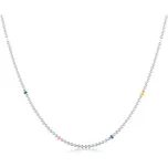 JVD Dámský stříbrný náhrdelník se zirkony SVLN0608X86BA45