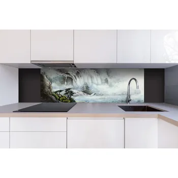 Stavebniny DIMEX | Dibond za kuchyňskou linku DBW-18060-190 | 180 x 60 cm | Malba vodopádu + Dibond deska za kuchyňskou linku DIMEX v rozměru 180 x 60 cm, motiv Malba vodopádu