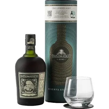 Rum DIPLOMATICO reserva exclusiva 40% 0,70 l + 1 sklenička