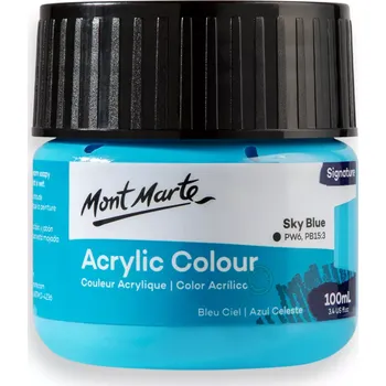 Speciální výtvarná barva Akrylová barva Mont Marte Signature Nebeská modř 100 ml
