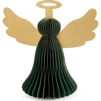 Vánoční dekorace ArtFir Vánoční dekorace ANJELEK 96 | zelená/zlatá 25 x 15 x 25 cm