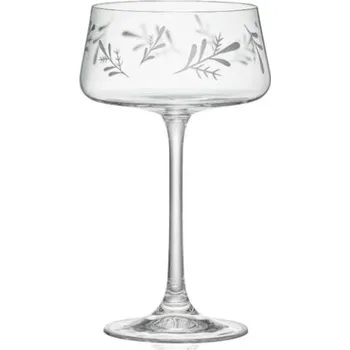 Sklenice Petr Kmenta - Porcelán Hodonín Set koktejlek s dekorem lístků