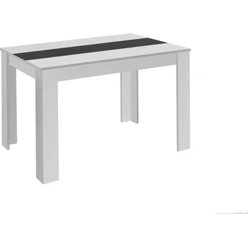 Jídelní stůl byLIVING Jídelní stůl Nori, 140x80 cm, bílý melaminový potah, vkládací deska volitelně černá nebo bílá | Nori
