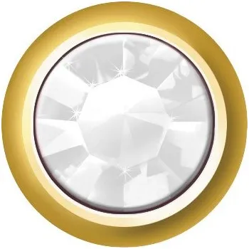 Náušnice Náušnice Regular Bezel Crystal Gold Estelle