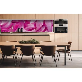 Obklad DIMEX | Dibond za kuchyňskou linku DBW-26060-055 | 260 x 60 cm | Fialové okvětní lístky + Dibond deska za kuchyňskou linku DIMEX v rozměru 260 x 60 cm, motiv Fialové okvětní lístky