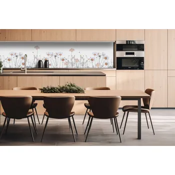 Obklad DIMEX | Dibond za kuchyňskou linku DBW-26060-181 | 260 x 60 cm | Jemné kvítí + Dibond deska za kuchyňskou linku DIMEX v rozměru 260 x 60 cm, motiv Jemné kvítí