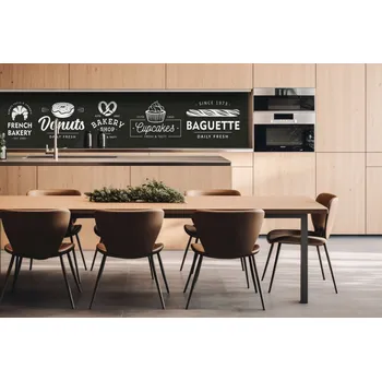 Obklad DIMEX | Dibond za kuchyňskou linku DBW-26060-223 | 260 x 60 cm | Pekařské cedule + Dibond deska za kuchyňskou linku DIMEX v rozměru 260 x 60 cm, motiv Pekařské cedule