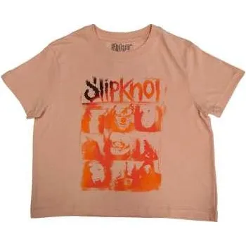 Merch Slipknot: Slipknot Ladies Crop Top: The End So Far Faces Grid (back Print) (xx-large) XXL