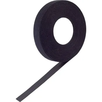 LED páska BKL Electronic PRO pásek se suchým zipem, kulaté hlavičky, (d x š) 10 m x 16 mm, černá, 1 ks