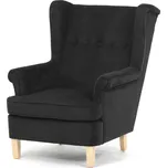 Autronic Křeslo ušák, černá látka, AK-388 BK2 AK-388 BK2