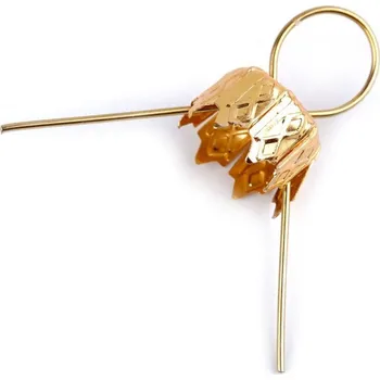 Očka na baňky / záponky s kaplíkem - zlatá (100 ks)