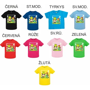 Chlapecké oblečení Dětské tričko Shrek a Fiona Barva: Žlutá