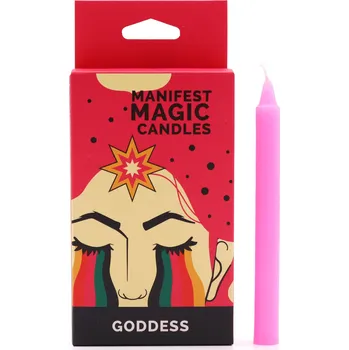 Svíčka Ancient Wisdom Manifest Magic Candles Goddess Růžové, balení 12 ks