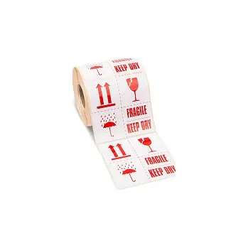 Samolepící etiketa Nálepky 3 znaky (fragile, keep dry, up), 200 ks