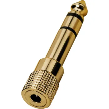 Elektrická zásuvka Monacor HA-37G audio adaptér [1x jack zástrčka 6,3 mm - 1x jack zásuvka 3,5 mm]