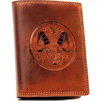 Peněženka Velká pánská kožená peněženka se znamením zvěrokruhu Barva (Varianta): 01