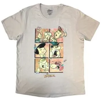 Pánské oblečení Merch The Flintstones: The Flintstones Unisex T-shirt: Flintstones Grid (medium) M