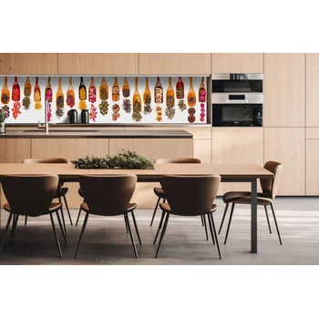 Obklad DIMEX | Dibond za kuchyňskou linku DBW-26060-076 | 260 x 60 cm | Lopatky s bylinkami + Dibond deska za kuchyňskou linku DIMEX v rozměru 260 x 60 cm, motiv Lopatky s bylinkami