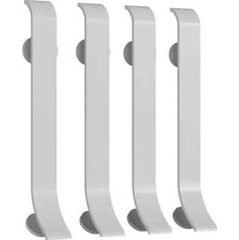 Podlahová lišta NOVÁK Spojka k soklové liště 60x10 PVC šedá, 4 ks AASP 60/38-SP