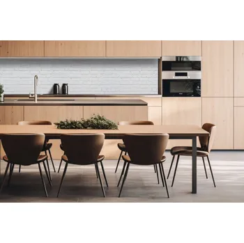 Obklad DIMEX | Dibond za kuchyňskou linku DBW-26060-302 | 260 x 60 cm | Bílé cihly + Dibond deska za kuchyňskou linku DIMEX v rozměru 260 x 60 cm, motiv Bílé cihly