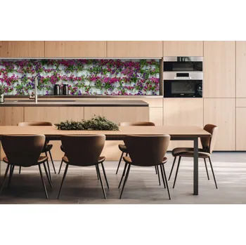 Obklad DIMEX | Dibond za kuchyňskou linku DBW-26060-176 | 260 x 60 cm | Květiny v truhlících + Dibond deska za kuchyňskou linku DIMEX v rozměru 260 x 60 cm, motiv Květiny v truhlících