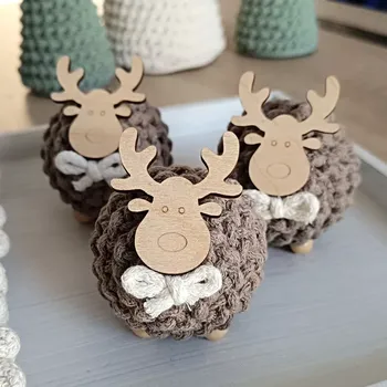 Vánoční dekorace Háčkovaný sobík III. (vánoční dekorace)