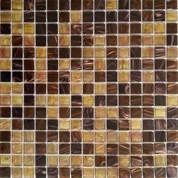Obklad MOSAIC Skleněná mozaika MSG73 hnědo-žlutá žíhaná