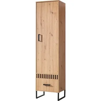 Pohovka LINCOLN 2 - SKŘÍŇ POLICOVÁ 1D1S (LAMELIX 2=3BALÍKY) - dub artisan/duba artisan lamely/černá (DO) (K150-E) NOVINKA