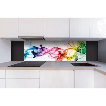 Obklad DIMEX | Dibond za kuchyňskou linku DBW-18060-073 | 180 x 60 cm | Barevný kouř + Dibond deska za kuchyňskou linku DIMEX v rozměru 180 x 60 cm, motiv Barevný kouř