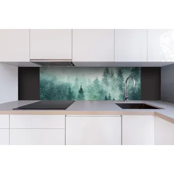 Obklad DIMEX | Dibond za kuchyňskou linku DBW-18060-140 | 180 x 60 cm | Mlha v lese + Dibond deska za kuchyňskou linku DIMEX v rozměru 180 x 60 cm, motiv Mlha v lese