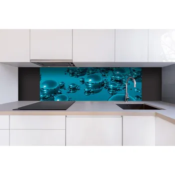 Obklad DIMEX | Dibond za kuchyňskou linku DBW-18060-019 | 180 x 60 cm | Kapky vody + Dibond deska za kuchyňskou linku DIMEX v rozměru 180 x 60 cm, motiv Kapky vody