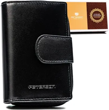 Peněženka Kožená peněženka RFID PETERSON PTN RD-41-GCL Barva: Černá