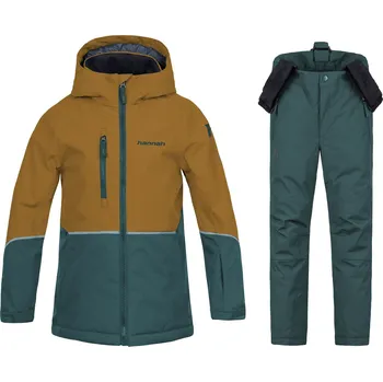 Dívčí bunda Dětský lyžařský komplet Anakin Golden brown/sea moss 122-128 + Akita Sea moss 122-128