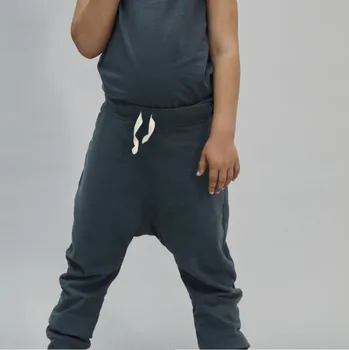 GRAY LABEL Tepláky Baggy GOTS Blue Grey Velikost: 2-3y