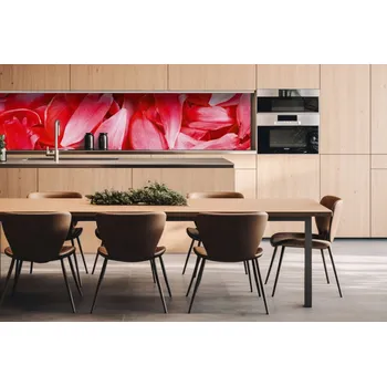 Obklad DIMEX | Dibond za kuchyňskou linku DBW-26060-056 | 260 x 60 cm | Červené okvětní lístky + Dibond deska za kuchyňskou linku DIMEX v rozměru 260 x 60 cm, motiv Červené okvětní lístky