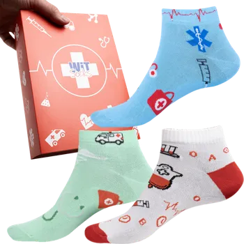 Pánské ponožky Dárkový set - Zdravotnictví 10 nízké - velikost 39-42 (Velikost 39-42)